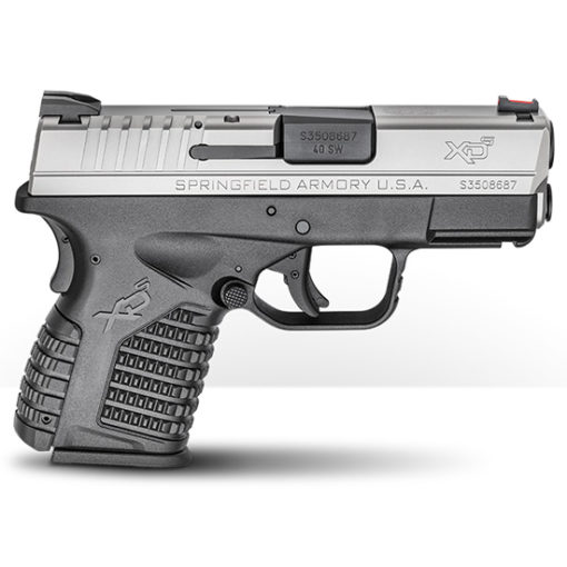 Springfield Armory XDS93345SB XD-S  45 Automatic Colt Pistol (ACP) Double 3.3" 5+1 Black Interchangeable Backstrap Black Polymer Frame Stainless Steel Slide