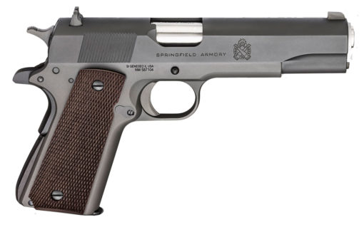 Springfield Armory PBD9108L 1911 Defender Mil-Spec 45 ACP 5" 7+1 Black Parkerized Fully Checkered Wood Grip