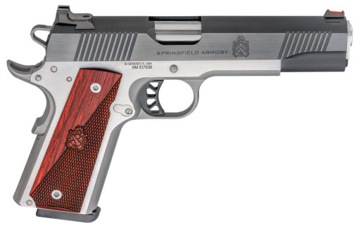 Springfield Armory PX9120L 1911 Ronin 45 ACP 5" 8+1 Stainless Steel Crossed Cannon Wood Laminate Grip