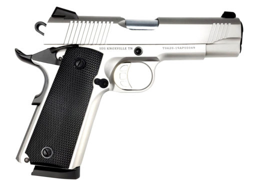 SDS Imports 1911CSS45R 1911 Carry with Rail 45 ACP 4.25" 8+1 Stainless Steel Black Polymer Grip