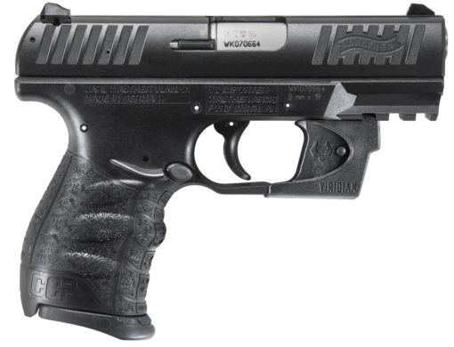 Walther Arms 5080300VRL CCP with Viridain Red Laser Single 9mm Luger 3.5" 8+1 Black Polymer Grip/Frame Grip Black Cerakote