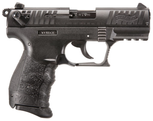 Walther Arms 5120700 P22 Q 22 LR 3.42" 10+1 Black Black Interchangeable Backstrap Grip
