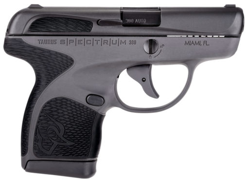 Taurus 1007031201 Spectrum  380 Automatic Colt Pistol (ACP) Double 2.80" 6+1 & 7+1 Gray Polymer Frame Black Synthetic Grip Black Carbon Steel Slide