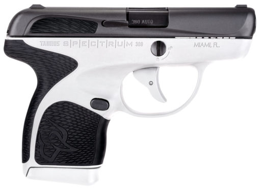 Taurus 1007031301 Spectrum  380 Automatic Colt Pistol (ACP) Double 2.80" 6+1/7+1 White Polymer Frame Black Synthetic Grip Black Carbon Steel Slide