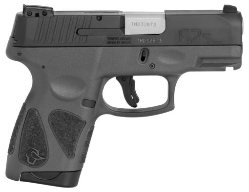 Taurus 1G2S931G G2S  9mm Luger 3.26" 7+1 Gray Black Carbon Steel Gray Polymer Grip