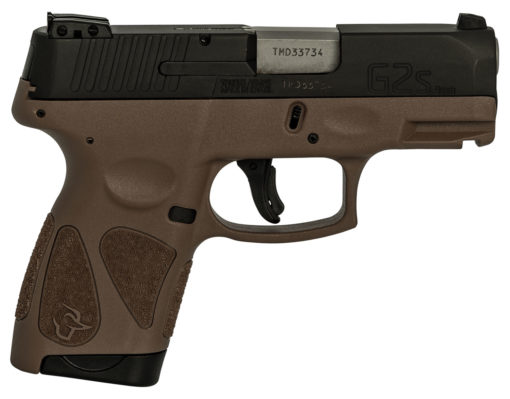 Taurus 1G2S931B G2S  9mm Luger 3.26" 7+1 Brown Black Carbon Steel Brown Polymer Grip