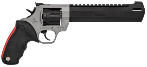 Taurus 2357085RH Raging Hunter Revolver Single/Double 357 Magnum/38 Special 8.38" 7 Round Black Rubber Cushion Insert Grip Stainless
