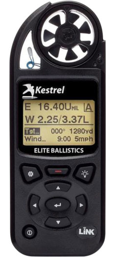 KestrelMeters 0857ALBLK 5700 Elite Weather Meter Black AA Link Connectivity Applied Ballistics