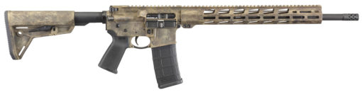 Ruger 8539 AR-556 MPR 5.56x45mm NATO 18" 30+1 Frazzled Brown Cerakote Adjustable Magpul MOE SL Stock Black Magpul MOE Grip