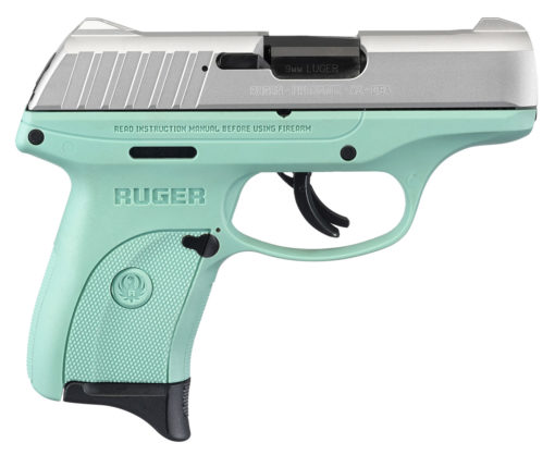 Ruger 13200 EC9s  9mm Luger 3.12" 7+1 Turquoise Frame Aluminum Cerakote Slide Turquoise Polymer Grip