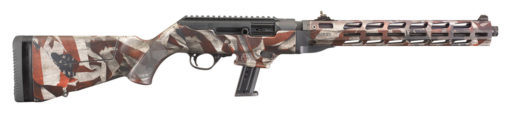 Ruger 19121 PC Carbine  9mm Luger 16.12" 17+1 Black Nitride American Flag Cerakote