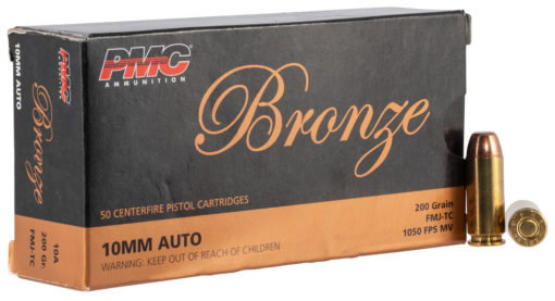 PMC 10A Bronze  10mm Auto 200 gr Full Metal Jacket Truncated-Cone (TCFMJ) 50 Bx/ 20 Cs