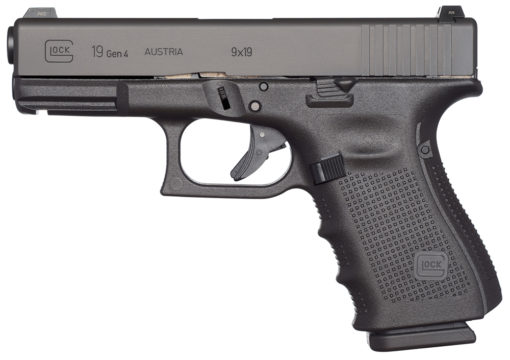 Glock UG1950201 G19 Gen 4 Compact 9mm Luger 4.01" 10+1 Black Black Interchangeable Backstrap Grip Fixed Sights