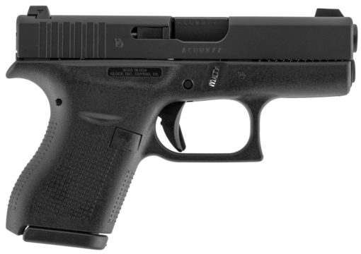 Glock UI4250701 G42 Subcompact 380 Automatic Colt Pistol (ACP) Double 3.25" 6+1 GNS Black Polymer Grip/Frame Black Slide