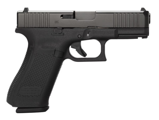 Glock PA455S203 G45 Compact Crossover 9mm Luger 4.02" 17+1 Black nDLC Steel w/Front Serrations Slide Black Rough Texture Interchangeable Backstraps Grip Fixed Sights