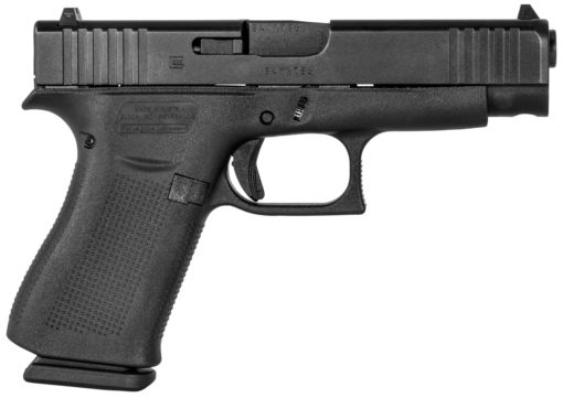 Glock PA4850201 G48 Compact 9mm Luger 4.17" 10+1 Black nDLC Steel w/Front Serrations Slide Black Polymer Grip Fixed Sights