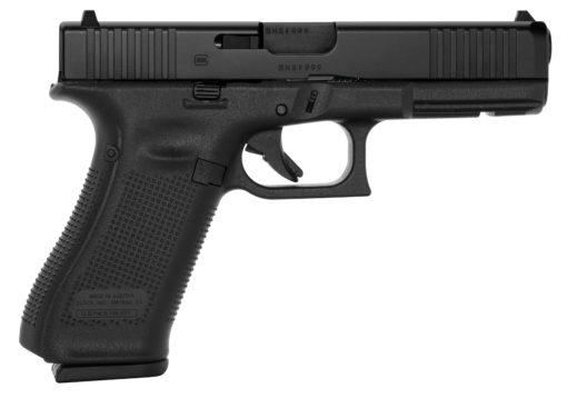 Glock PA175S201 G17 Gen5 9mm Luger 4.49" 10+1 Black nDLC Steel w/Front Serrations Slide Black Rough Texture Interchangeable Backstraps Grip Fixed Sights