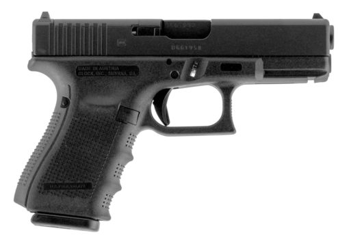 Glock PG1950201MOS G19 Gen 4 Compact MOS 9mm Luger 4.01" 10+1 Black Black Interchangeable Backstrap Grip Modular Optic System Adjustable Sights