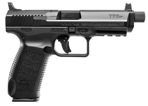 Century HG4067N TP9SFT Threaded 9mm Luger 4.98" 18+1 Black Black Interchangeable Backstrap Grip Threaded Barrel