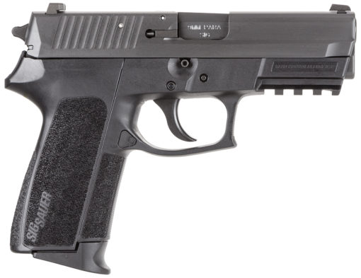 Sig Sauer E20229B SP2022 Full Size 9mm Luger 3.90" 15+1 Black Black Polymer Grip Contrast Sights