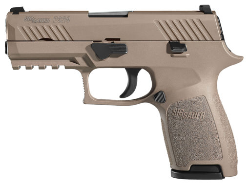 Sig Sauer 320C9FDE P320 Compact Double 9mm Luger 3.9" 15+1 Flat Dark Earth Polymer Grip Flat Dark Earth PVD Stainless Steel
