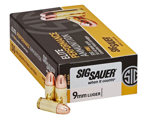 Sig Sauer E9MMB350 Elite Ball  9mm Luger 147 gr Full Metal Jacket (FMJ) 50 Bx/ 20 Cs