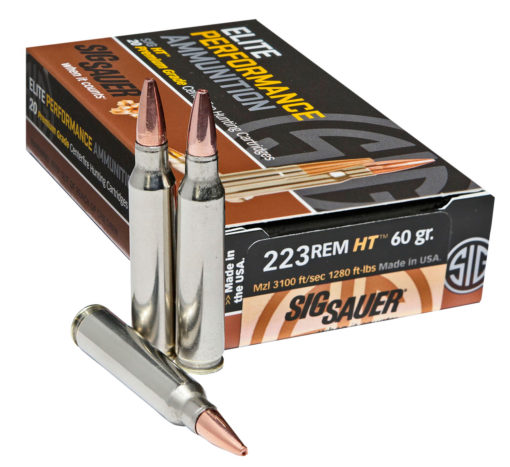 Sig Sauer E223H120 Elite Copper Hunting  223 Rem 60 gr Jacketed Hollow Point (JHP) 20 Bx/ 10 Cs