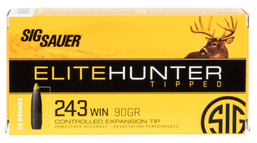 Sig Sauer E308TH220 Elite Hunter Tipped  308 Win 165 gr Controlled Expansion Tip 20 Bx/ 10 Cs