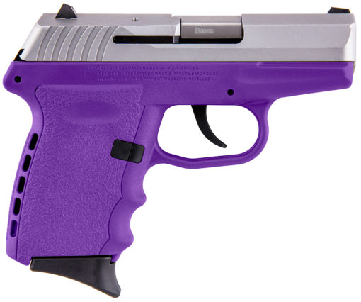 SCCY Industries CPX2TTPU CPX-2  9mm Luger 3.10" 10+1 Stainless Steel Slide Purple Polymer Grip No Manual Safety