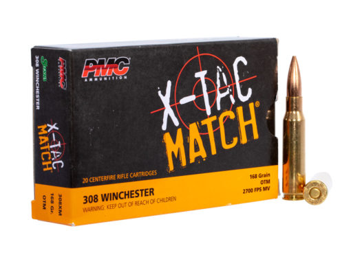 PMC 308XM X-Tac Match 308 Win 168 gr Open Tip Match (OTM) 200 round case