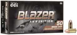 CCI Blazer Brass 5200 9mm Luger 115gr Full Metal Jacket Round Nose 1