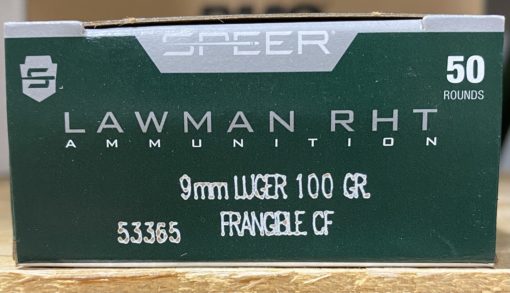 Speer Lawman 53365 9mm Luger 100 gr Frangible RHT 1