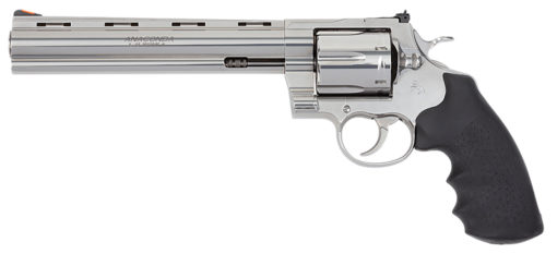 Colt Mfg ANACONDA-SP8RTS Anaconda  44 Mag 6rd 8" Overall Semi-Bright Stainless Steel with Black Hogue Rubber Grip