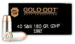 Speer LE 40 S&W 180gr Gold Dot Hollow Point GDHP 1