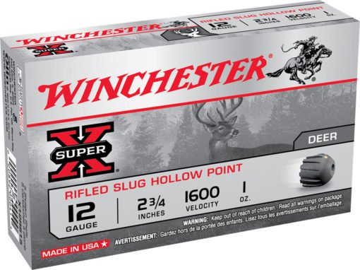Winchester Ammo X12RS15 Super X  12 Gauge 2.75" 1 oz Rifled Slug Shot 5 Bx/ 50 Cs