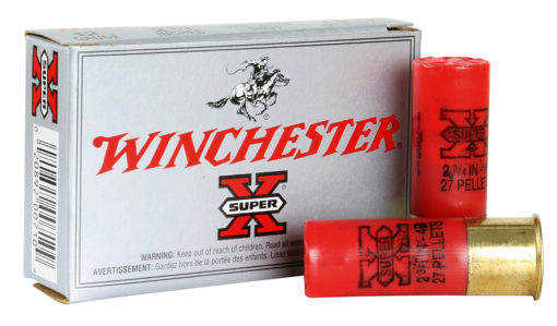 Winchester Ammo XB124 Super X  12 Gauge 2.75" 27 Pellets 4 Buck Shot 5 Bx/ 50 Cs