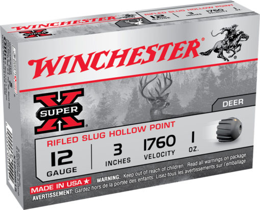 Winchester Ammo X123RS15 Super X  12 Gauge 3" 1 oz Rifled Slug Shot 5 Bx/ 50 Cs