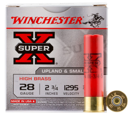 Winchester Ammo X285 Super X High Brass 28 Gauge 2.75" 3/4 oz 5 Shot 25 Bx/ 10 Cs