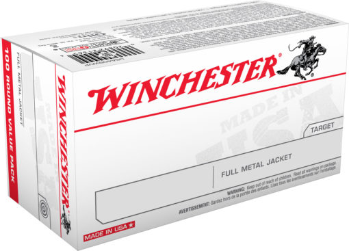 Winchester Ammo USA380VP USA  380 ACP 95 gr Full Metal Jacket Flat Nose (FMJFN) 100 Bx/5 Cs (Value Pack)