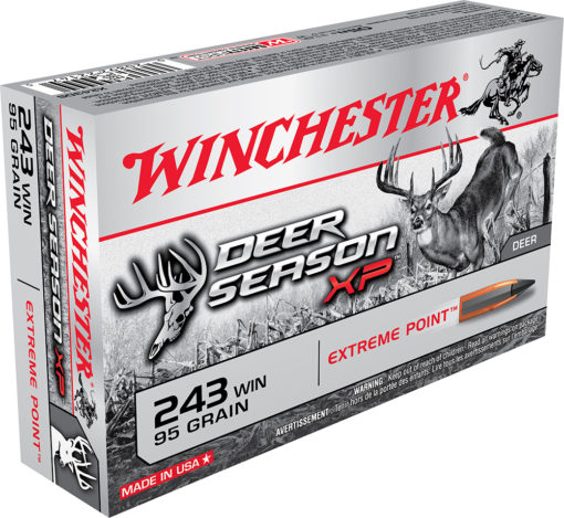Winchester Ammo X243DS Deer Season XP  243 Win 95 gr Extreme Point Polymer Tip 20 Bx/10 Cs