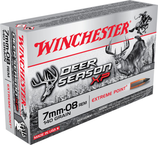 Winchester Ammo X708DS Deer Season XP  7mm-08 Rem 140 gr Extreme Point Polymer Tip 20 Bx/10 Cs