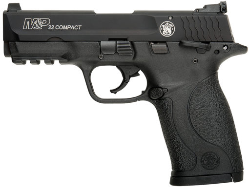 Smith & Wesson 108390 M&P Compact 22 LR 3.60" 10+1 Black Black Armornite Aluminum Slide Black Polymer Grip