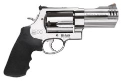 Smith & Wesson 163504 500  500 S&W 5rd 4" Stainless Steel Stainless Steel Black Polymer Grip