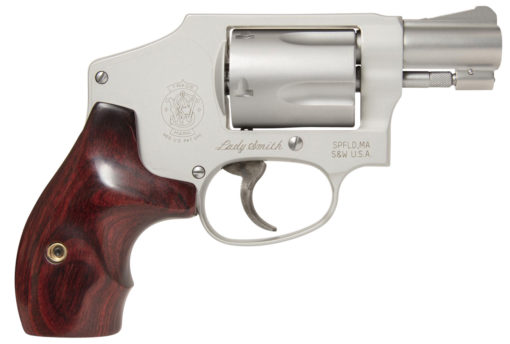 Smith & Wesson 163808 642 Ladysmith 38 S&W Spl +P 5rd 1.88" Stainless Steel Matte Silver Aluminum Finger Grooved Wood Grip