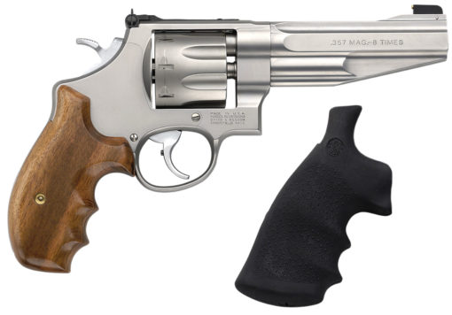 Smith & Wesson 170210 Performance Center 627 357 Mag 8rd 5" Stainless Matte Silver Stainless Steel Wood Grip