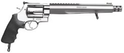 Smith & Wesson 170262 Performance Center 460 XVR with Rail 460 S&W Mag 5rd 10.50" Stainless Steel Black Polymer Grip