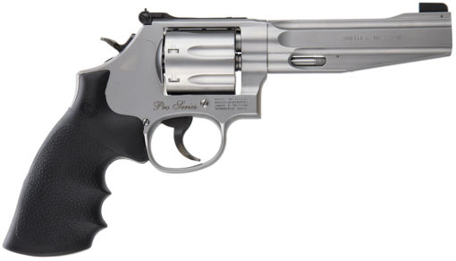 Smith & Wesson 178038 Performance Center Pro 686 Plus 357 Mag 7rd 5" Stainless Matte Silver Stainless Steel Black Polymer Grip