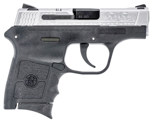 Smith & Wesson 10110 M&P Bodyguard 380 ACP 2.75" 6+1 Black Matte Silver Stainless Steel Engraved Slide Black Polymer Grip