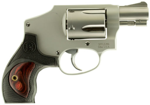 Smith & Wesson 10186 Performance Center 642 38 S&W Spl +P 5rd 1.88" Stainless Steel Matte Silver Aluminum Black Polymer with Integrated Wood Insert Grip