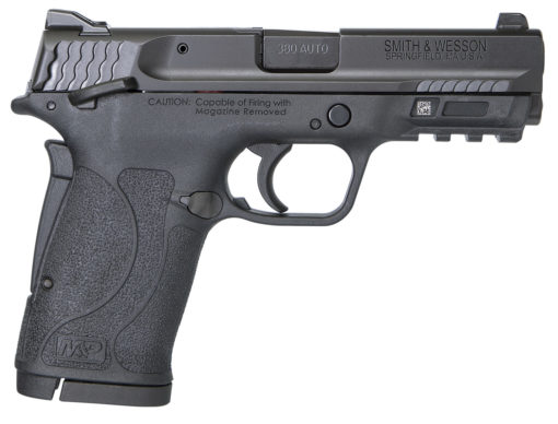 Smith & Wesson 11663 M&P Shield EZ 380 ACP 3.68" 8+1 Black Polymer Frame & Grip Black Armornite Stainless Steel Slide (Manual Safety)